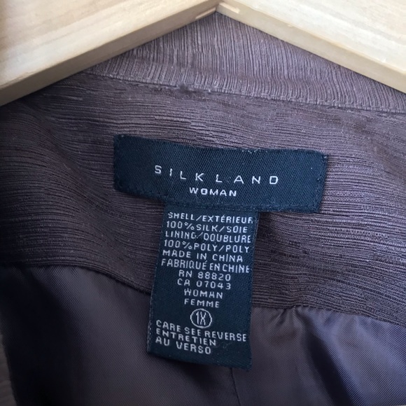 100% Silk brown jacket/blazer - Picture 2 of 4